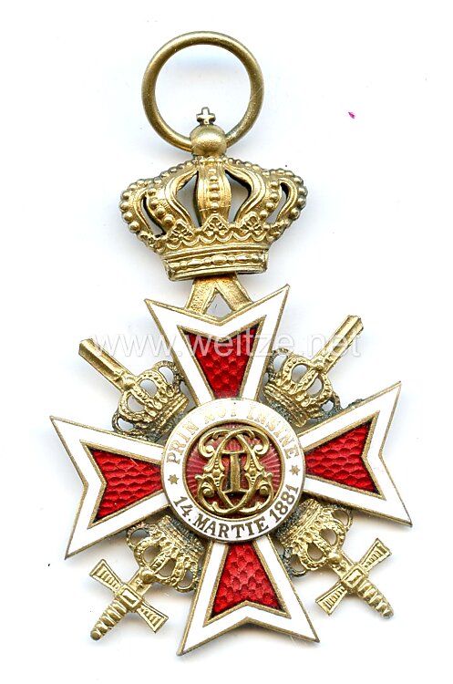 Orden der Krone von Rumänien 2. Modell (1932-1944) mit Krone und Schwertern Bild 2