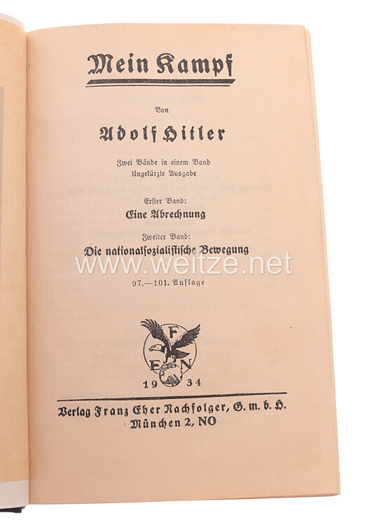 Mein Kampf - Volksausgabe  von 1934 Bild 2