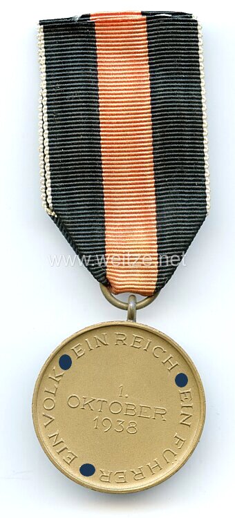 Medaille zur Erinnerung an den 1. Oktober 1938 (Anschluss Sudetenland) Bild 2