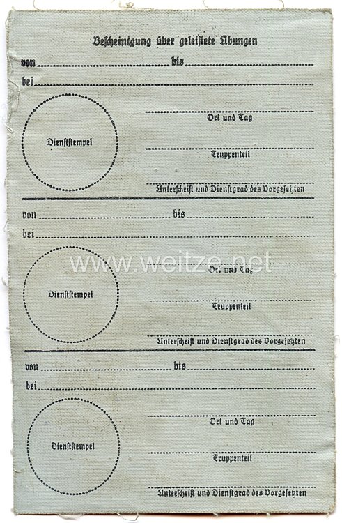 Allgemeine-SS - Truppenausweis der SS-Verfügungstruppe Bild 2