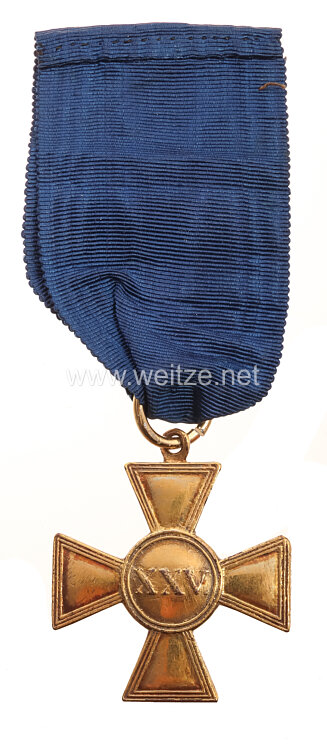 Preussen Dienstauszeichnung für Offiziere Kreuz für XXV Jahre 2. Form ab 1826 Bild 2