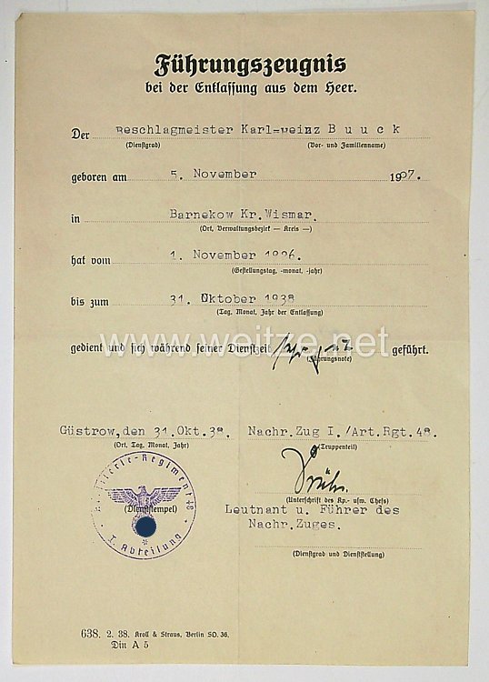 Dokumentengruppe eines Zollsekretärs sowie Stabsbeschlagmeisters / Waffen SS- Regiment 