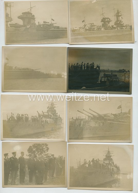 Kriegsmarine Fotogruppe, Panzerschiff Graf Spee im Hafen von Montevideo und Beerdigung von Kapitän Hans Langsdorff in Buenos Aires Bild 2