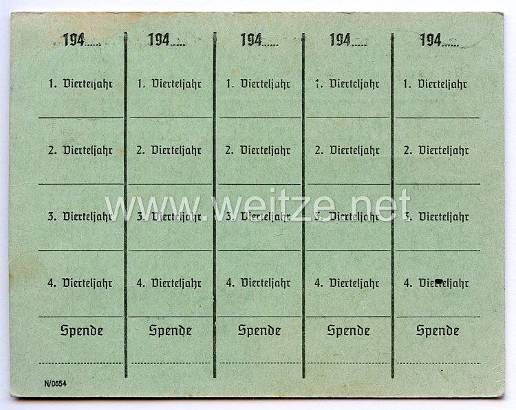Nationalsozialistischer Lehrerbund ( NSLB ) - Mitgliedskarte Bild 2
