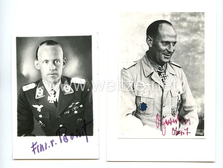 Wehrmacht - Nachkriegsunterschriften von diversen Ritterkreuzträgern Bild 2