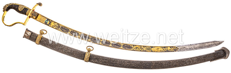 Preußen Luxus-Geschenksäbel für den Kommandeur des Thüringischen Husaren-Regiments Nr. 12, Wilhelm August von Wulffen (†1841) Bild 2