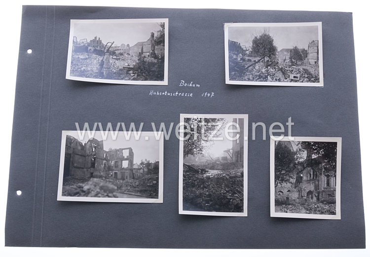 Bundesrepublik Deutschland ( BRD )  Fotos, zerstörte Stadt Bochum 1947 Bild 2