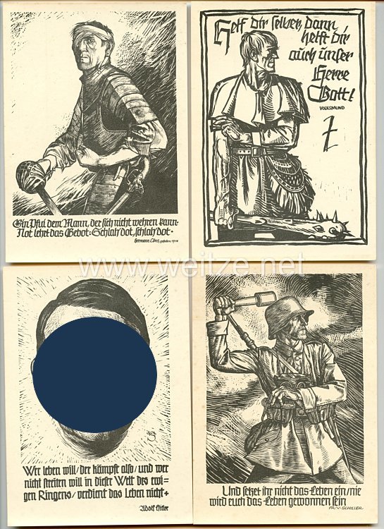 III. Reich - Propaganda-Postkarten-Serie - 