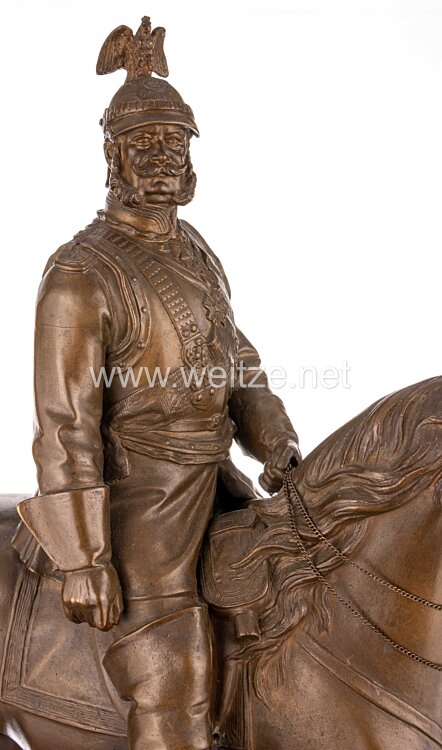 Deutsches Reich 1871-1918 - Bronzestatuette Kaiser Wilhelms I. in der Uniform der Gardes du Corps Bild 2