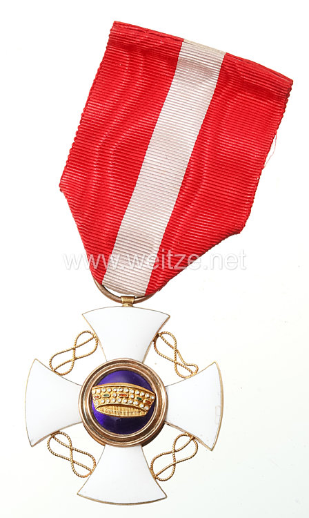 Orden der Krone von Italien Offizierskreuz im Verleihungsetui Bild 2