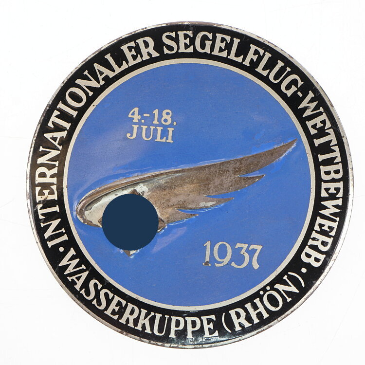 III. Reich Plakette Internationaler Segelflug-Wettbewerb Wasserkuppe Rhön - 4.18.Juli 1937 Bild 2