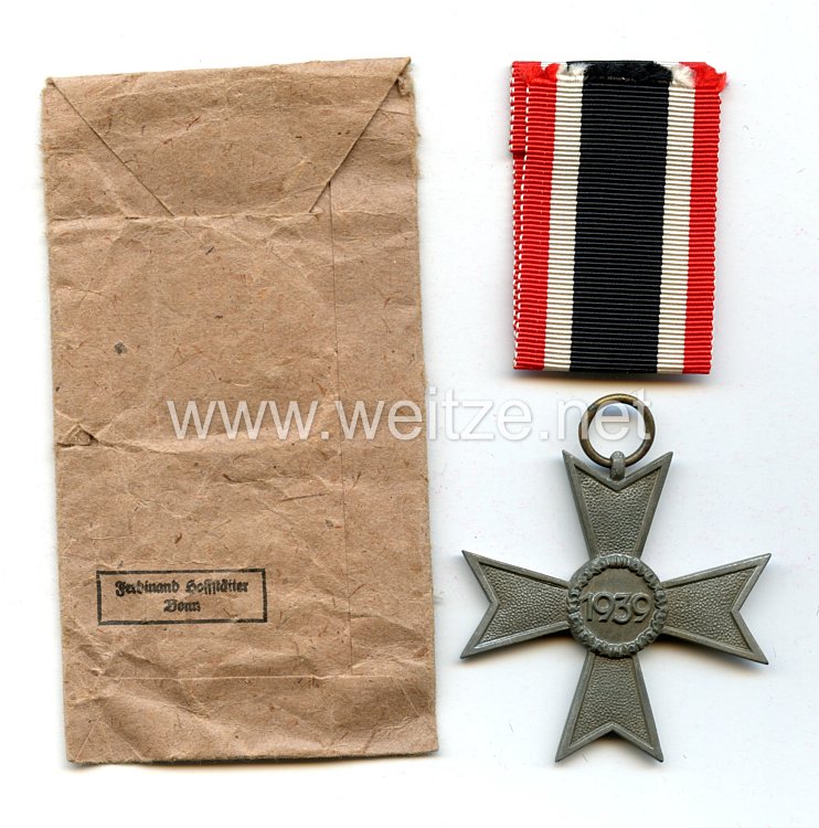 Kriegsverdienstkreuz 1939 2. Klasse mit Verleihungstüte Bild 2