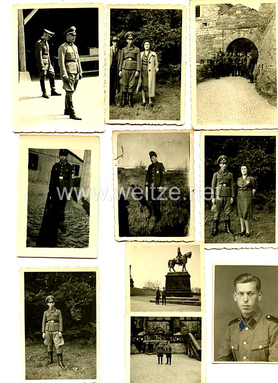 Waffen-SS Fotogruppe eines Soldaten im 2. Weltkrieg Bild 2