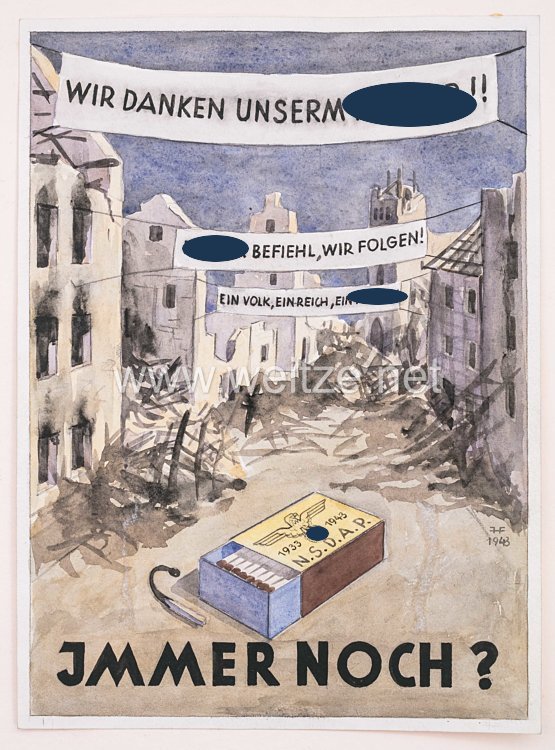 III. Reich Widerstand : Plakatentwurf eines Antifaschisten 