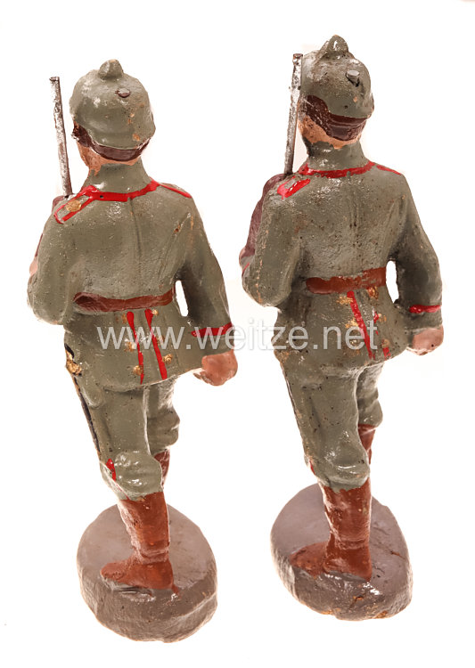 Elastolin - 1. Weltkrieg Preussen 2 Soldaten marschierend Bild 2