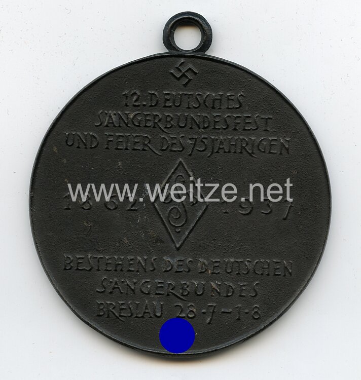 III. Reich - große tragbare Erinnerungsmedaille 
