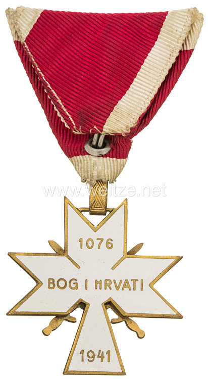 Kroatien Orden der Krone von König Zvonimir: Kreuz 3. Klasse mit Schwertern mit Kleindekoration zum Großkreuz mit Schwertern Bild 2