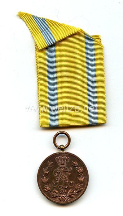 Sachsen Königreich Friedrich August Medaille in Bronze Bild 2