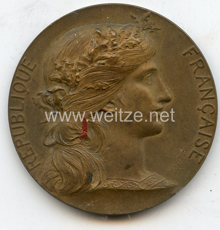 Frankreich - Nicht tragbare Medaille zur Exposition Fetes Postal et Telegraphiques 1900  Bild 2