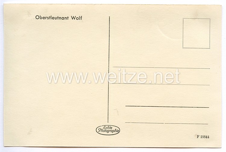 Luftwaffe - Originalunterschrift von Ritterkreuzträger Oberstleutnant Adolf Wolf Bild 2