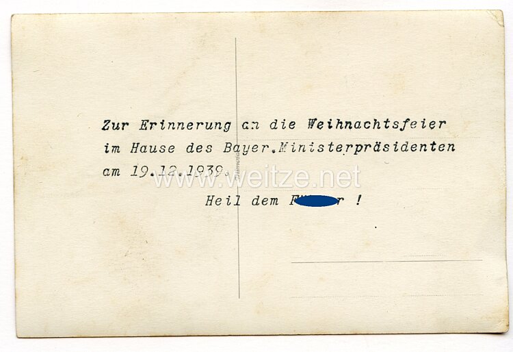 III. Reich - Orignalunterschrift von Ludwig Siebert, Ministerpräsident von Bayern und Träger des Goldenen Ehrenzeichen der NSDAP Bild 2