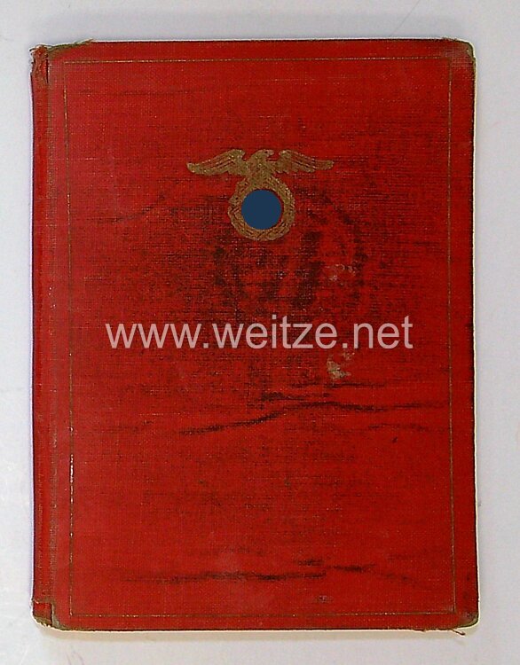 NSDAP - Mitgliedsbuch Nr. 552465 für den SA-Sturmbannarzt Dr. Roland Pfeiffer mit original Unterschrift 