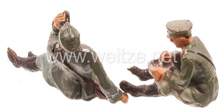 Lineol - Heer Lagerleben - 2 Soldaten sitzend essend und liegend trinkend Bild 2