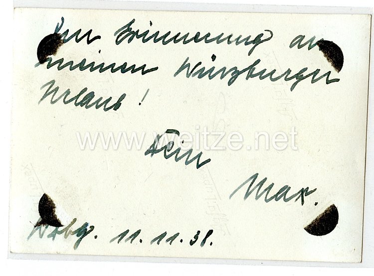 Wehrmacht Heer Portraitfoto, Oberleutnant des Fallschirm-Infanterie-Bataillon mit Fallschirmschützenabzeichen des Heeres 1938 Bild 2