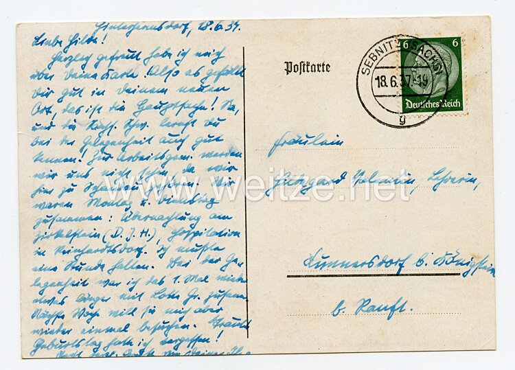 III. Reich - farbige Propaganda-Postkarte - 