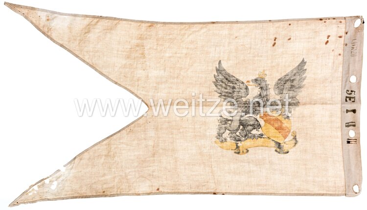 Baden Lanzenflagge für einen Unteroffizier im 1. Badischen Leib-Dragoner-Regiment Nr. 20, 5. Eskadron Bild 2