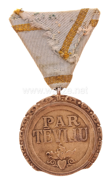 Lettland Orden der 3 Sterne, Goldene Verdienstmedaille Bild 2