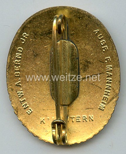 III. Reich - Bund der Saarpfalzvereine - Goldenes Ehrenzeichen 