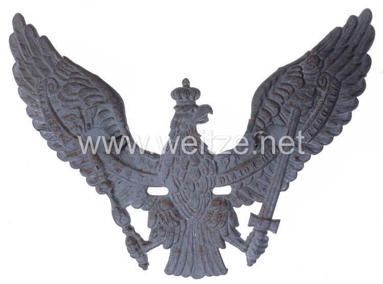 Preußen feldgrauer Helmadler für eine Pickelhaube Mannschaften der Garde-Ulanen-Regimenter Bild 2