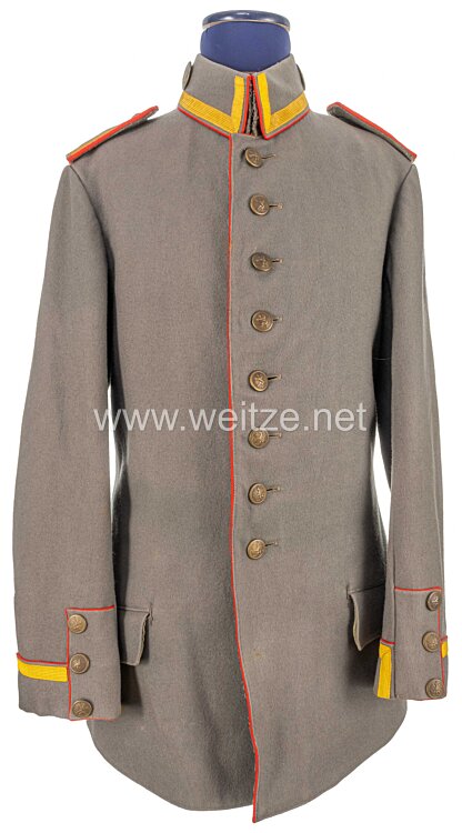 Bayern 1. Weltkrieg feldgraue Feldbluse M 1908 für einen Offizier-Stellvertreter in einem Infanterie-Regiment Bild 2