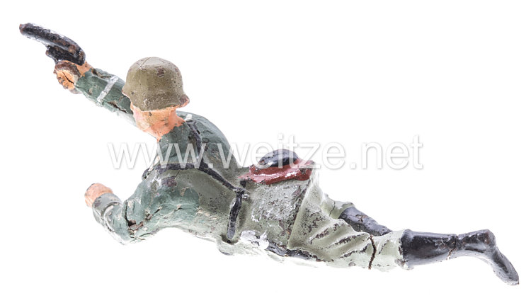 Lineol - Heer Soldat kriechend mit Pistole Bild 2